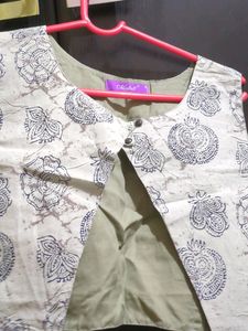 Overcoat For kurta Kalamkari Pattern