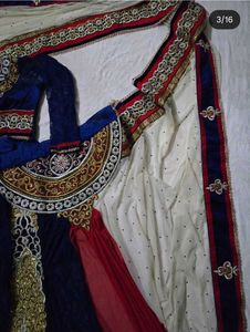 Elegant Blue &amp; Cream Lehenga Choli