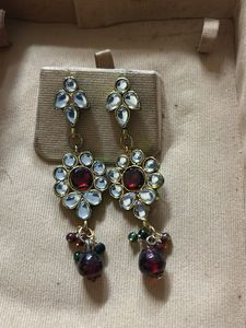 Exquisite Kundan Drop Earrings