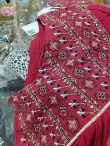 Beautiful Red Kurta with Golden Print