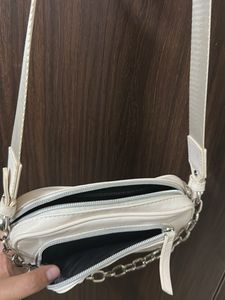 Cream Camera Crossbody Bag