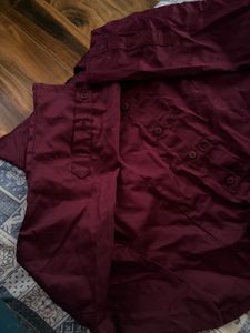 Elegant Burgundy Long Sleeve Blouse