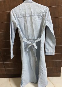 Light Blue Denim Maxi Dress