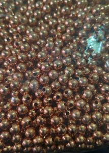 Half Kg Copper Colour 8 Mm Beads