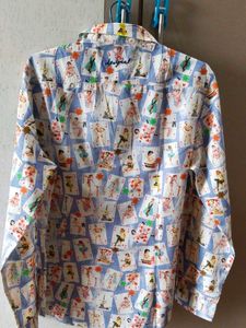 Desigual Men's Card Print Slim Fit Shirt