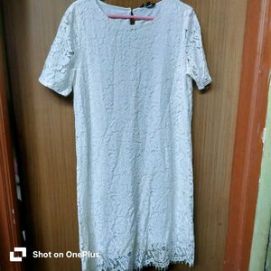 Elegant White Lace Dress