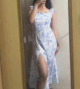 Blue Floral Maxi Dress