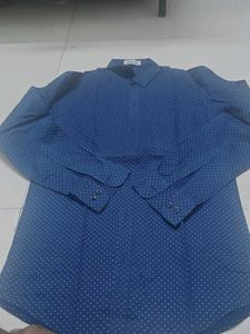 Men's Blue Printed Shirt