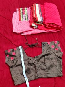 Gorgeous Red Pink Saree❤️🌸