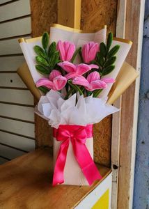 Beautiful Handmade Pink Flower Bouquet