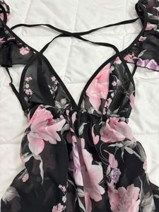 Chic Floral Babydoll Nightdress
