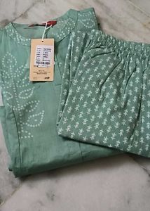 Elegant Mint Green Kurta Set with Palazzo