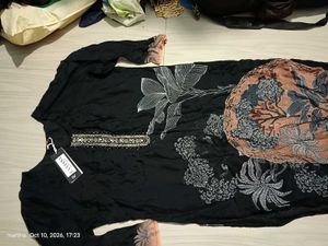 Elegant Black Floral Kurti