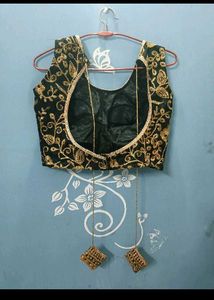 Elegant Black & Gold Embroidered Blouse