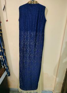 Blue Designer Indo-western Gown - Two Peice 💙💛 (