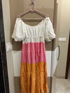 Tiered Colorblock Maxi Dress