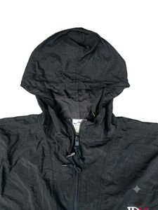Black Hooded Pullover Anorak Jacket