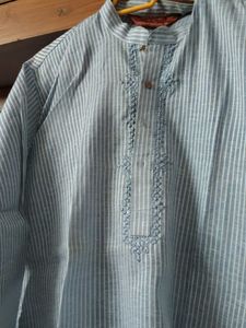 Striped Light Blue Kurta