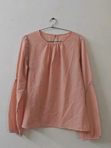 Chic Peach Long Sleeve Top