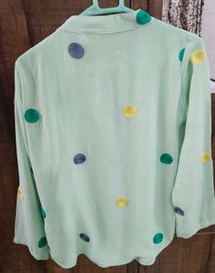 Light Green Embroidered Blouse