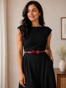 Chic Women's Belt with Bow Detail