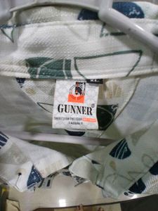 Abstract Print Button-Down Shirt