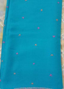 beautiful embroidered blue colour shawl