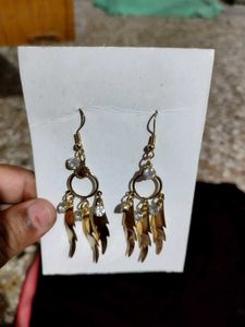 Bohemian Feather Drop Earrings