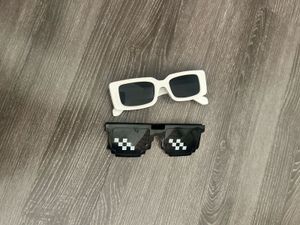 Cool White & Pixel Sunglasses Set