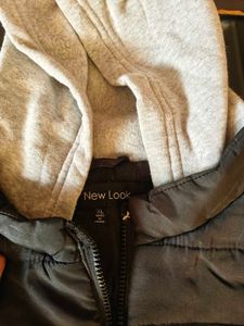 Unisex Black Puffer Vest with Hood