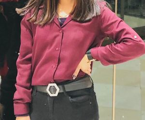 Elegant Burgundy Long Sleeve Top