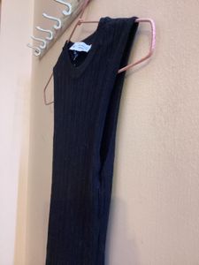 Bershka Black maxi Dress with side slit