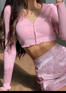 Shein buttoned Crop Top