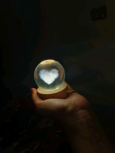 Enchanting Crystal Heart Orb Lamp