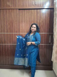 Beautiful Blue Kurta Set with Dupatta