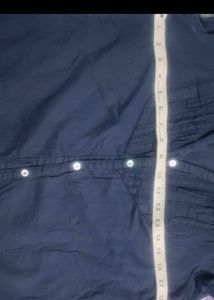 Navy Button-Down Blouse