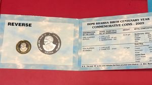 Homi baba commemorative coin proof set