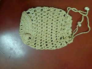 Gold Crochet Bag
