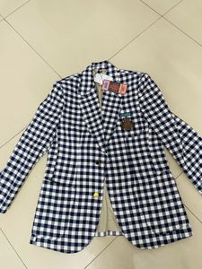 Chic Gingham Blazer Jacket