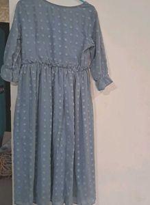 Sea Green Fit And Flare Dress