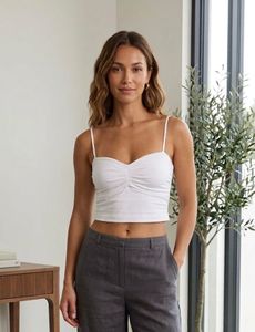 White Tank Top with Built-in Bra