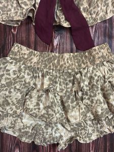 Co ord ruffle top n skort set