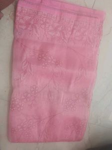Beautiful Pink Floral Saree