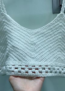 Chic White Crochet Crop Top