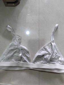White Bra and Panty Set with Hearts