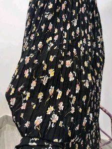 Floral Pleated Midi Skirt