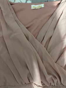 Elegant Pink Wrap Top