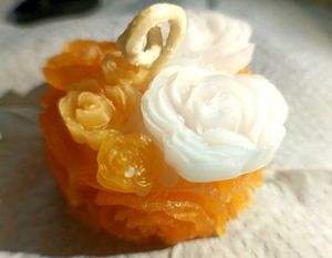 Handmade Rose Carved Candle