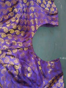 Purple Brocade Blouse