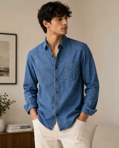 Men's Denim Long Sleeve Shirt
